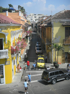 Street of Cartagena from the old wall