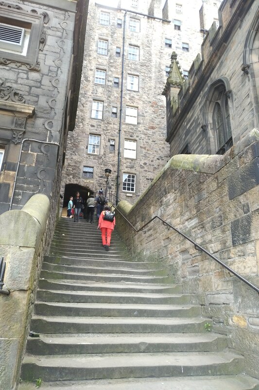 Stairway into old town Edinburgh blog